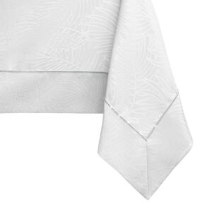 Obrus Gaia biely reliéfny rastlinný 140x220 AmeliaHome