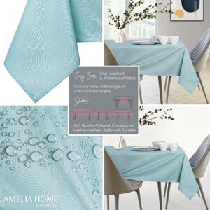 Obrus Gaia modrý reliéfny rastlinný 140x160 AmeliaHome