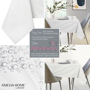 Obrus Gaia biely reliéfny rastlinný 80x80 AmeliaHome