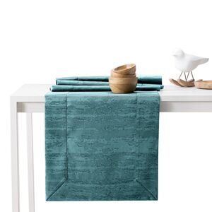 Obrus Vesta morská zelená reliéfna moderná 115x250+35x250 AmeliaHome