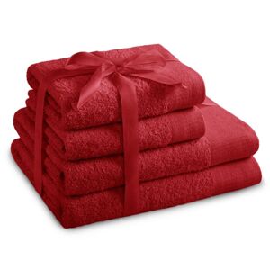 Uterák AMARI - AMELIAHOME farba červená štýl klasický 2*70x140+2*...