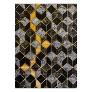 Koberec MOSSE GLAM farba čierna 80x250 Hakano