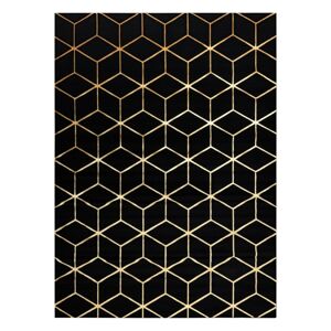 Koberec MOSSE HEXAGON 2 farba čierna 60x200 Hakano