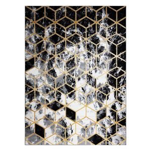 Koberec MOSSE HEXAGON farba čierna 70x300 Hakano