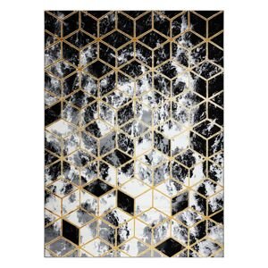 Koberec MOSSE HEXAGON farba čierna 80x200 Hakano