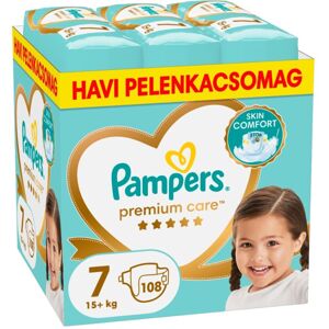 Mesačné balenie plienok Pampers Premium Care 15kg+ Junior 7 (108ks)