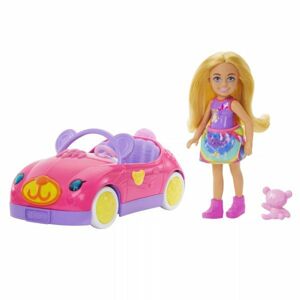 Barbie: kabriolet s medvedíkom Chelsea Baba