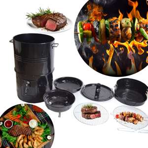 Pepita multifunkčný 5in1 uhoľný XXL gril a údiareň set 50x53x103c...