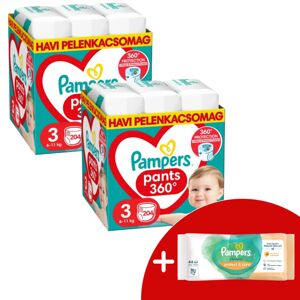 Pampers Pants 2 Mesačné balenie plienok 6-11kg Midi 3 (408ks) + d...