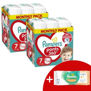 Pampers Pants 2 mesačné balenie plienok 17 kg+ Junior 7 (228 ks)...