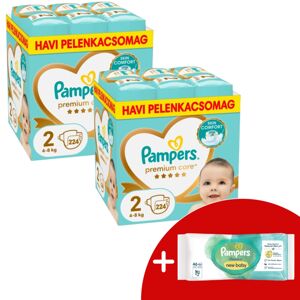 Pampers Premium Care 2 mesačné balenie plienok 4-8kg Mini 2 (448k...