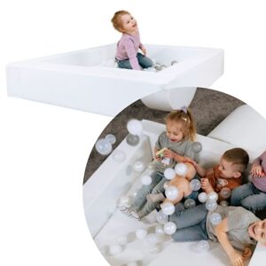 IGLU SOFT PLAY lavička s penovou loptou - biela