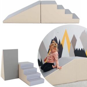 Penové stavebné bloky IGLU SOFT PLAY - béžovo-sivá