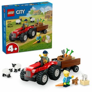 LEGO® City Červený traktor, príves a ovce 60461