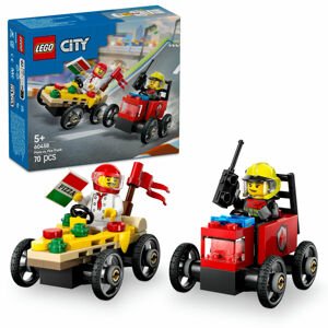 LEGO® City pizza auto vs. hasičské auto, balenie pretekárskych áut 60458
