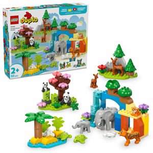 LEGO® DUPLO® 3 v 1 zvieracie rodiny vo voľnej prírode 10446