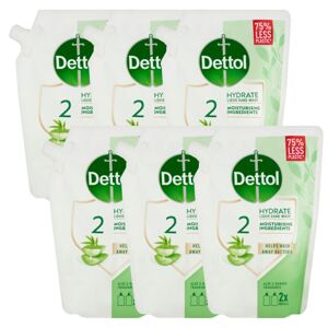 Dettol Tekuté mydlo s vitamínom E Aloe Vera 6x500ml