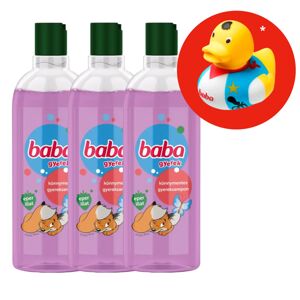 Detský šampón s vôňou jahôd, ľahký 3x400 ml + darčeková gumová taška