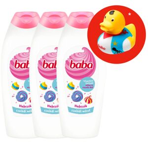 Detský perličkový kúpeľ s malinou a ružovým drevom 3x750ml + darč...