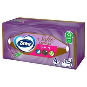 Zewa Softis 4-vrstvový papierový vreckovník - Levanduľa 80ks