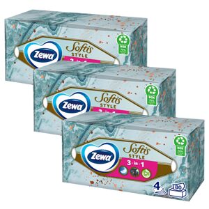 Zewa Softis Style 4-vrstvové papierové vreckovky 3x80ks