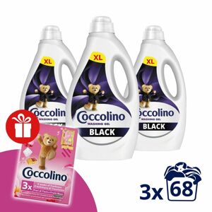 Coccolino Black Liquid Washing Gel 3x2,72L - 204 praní + darček C...