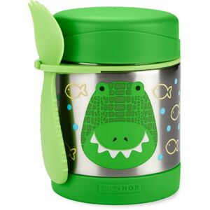 SKIP HOP Zoo Termoska na jedlo s lyžičkou/vidličkou Krokodíl 325 ml, 3r+