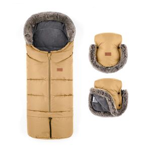 PETITE&amp;MARS Zimný set Arktický kožušinový vak 4v1 + rukav...