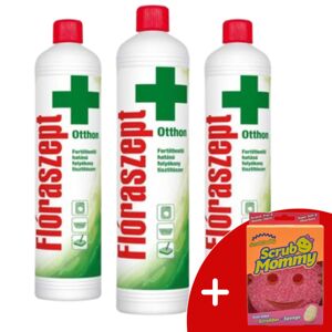 Flóraszept Dezinfekčný prostriedok 3x1l + Darčeková hubka na čist...