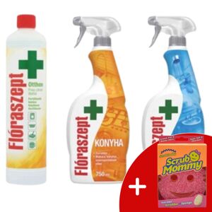 Balíček pre domácnosť Flora Sept + darčekový peeling Mama Sponge