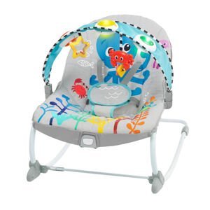 BABY EINSTEIN Hudobná vibračná vysoká stolička Kick to It Opus do 18 kg