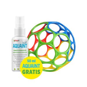 OBALL Hračka Oball™ Classic 10 cm mix farieb 0mesiac + AQUAINT 50 ml