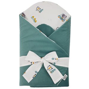 EKO Bavlnená detská deka s velúrom a kokosovým vnútrom, Cars bow 75x75cm