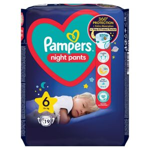 Pampers Nočné plienkové nohavičky 15kg+ Veľké 6 (19ks)
