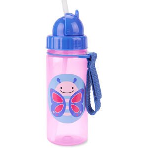 SKIP HOP Zoo Hrnček so slamkou PP PVC a BPA free Butterfly 12m+