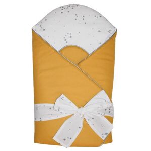 EKO Bavlnená deka so vzorom a kokosovým vnútrom Mustard Yellow