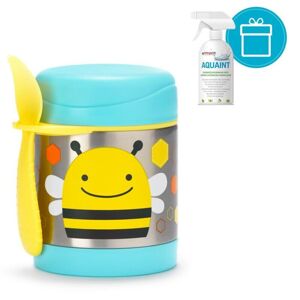 SKIP HOP Zoo Termoska s lyžičkou / vidličkou Bee 325 ml, 3+ + AQU...
