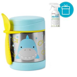 SKIP HOP Zoo Termoska s lyžičkou/vidličkou Shark 325 ml, 3+ + AQU...