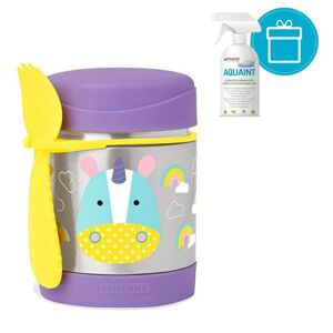SKIP HOP Zoo Termoska s lyžičkou/vidličkou Jednorožec 325 ml, 3+...