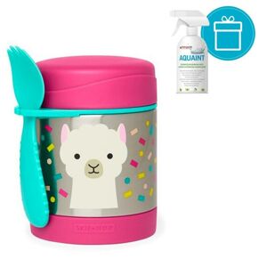 SKIP HOP Zoo Termoska s lyžičkou / vidličkou Lama 325 ml, 3+ + AQ...
