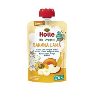 HOLLE Banana lama Organické ovocné pyré banán, jablko, mango, mar...