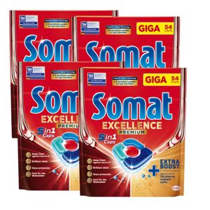 Somat Excellence Premium 5v1 kapsule do umývačky riadu 4x54ks