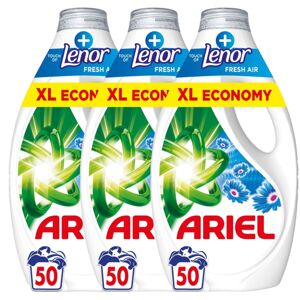 Ariel + Touch Of Lenor Fresh Air tekutý prací prostriedok 3x2,25L...
