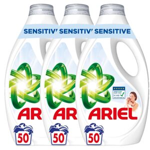Ariel Sensitive tekutý prací prostriedok 3x2,25L - 150 praní