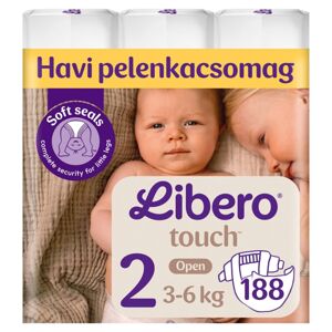 Libero Touch mesačné balenie plienok 3-6kg Newborn 2 (188ks)