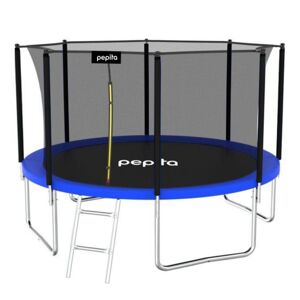 Pepita 366cm vnútorná sieťovaná trampolína s rebríkom - modrá