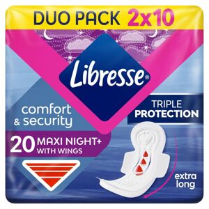 Libresse Maxi Night+ Comfort &amp; Security Nočná hygienická...