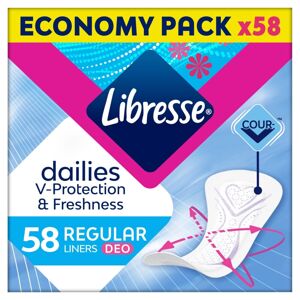 Libresse Dailies Regular Deo Scented Čistiace vložky 58ks