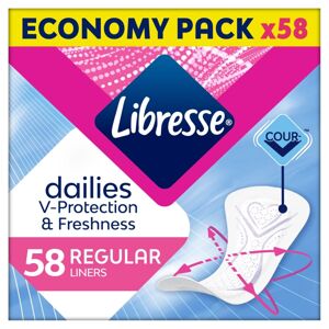 Libresse Dailies Fresh Regular Čistiace vložky 58ks