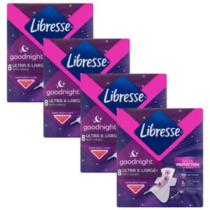 Libresse ultra extra okrídlená nočná hygienická vložka 4x8ks